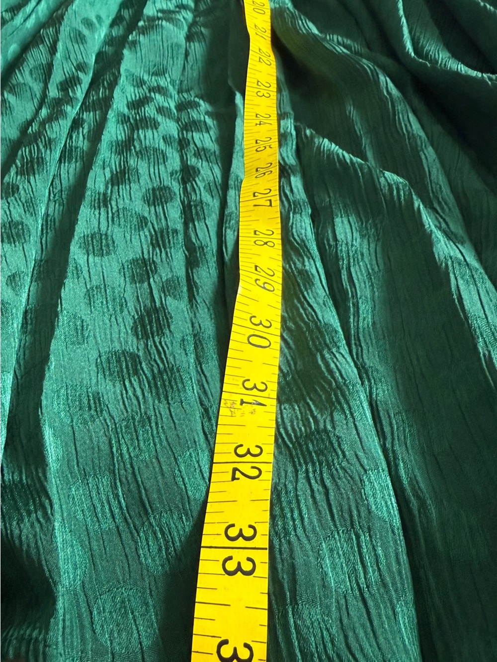 Max Studio Jacquard Shine Dot Pleated Skirt In Rich Emerald Sz M - Picture 11 of 12